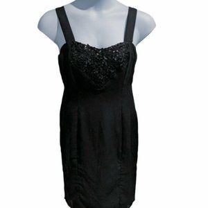 Lori Max Black Sleeveless Sheath Dress Size 12